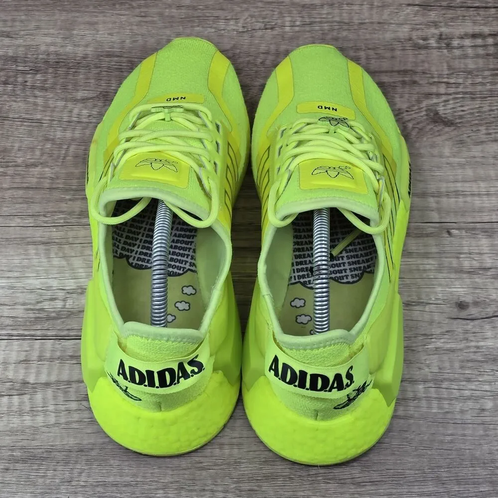 Adidas NMD R1 V2 Men's Size 8.5 Women's Sz 9.5 Solar Yellow Running Shoes H02654